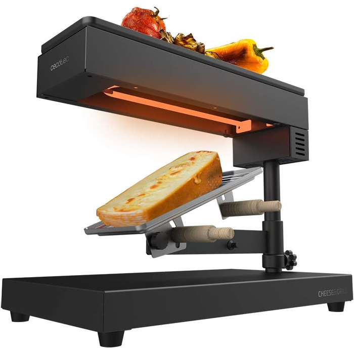 Електричний гриль-ратетель Cecotec 6000 Schwarz: 600W, нержавіюча сталь, регульований термостат, антипригарне покриття