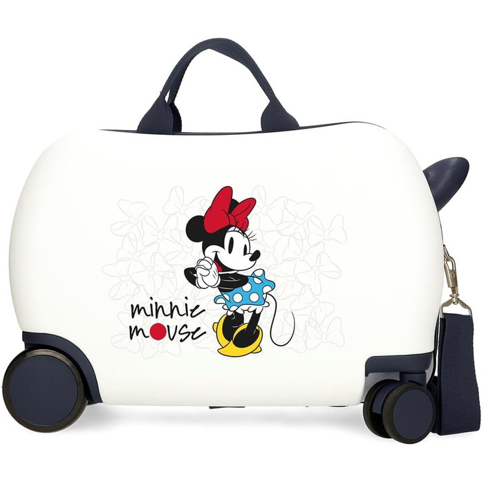 Дитяча валіза Disney Minnie Magic, біла, 45x31x20 см, ABS пластик, 24,6 л, 1,8 кг, 4 колеса, ручна поклажа