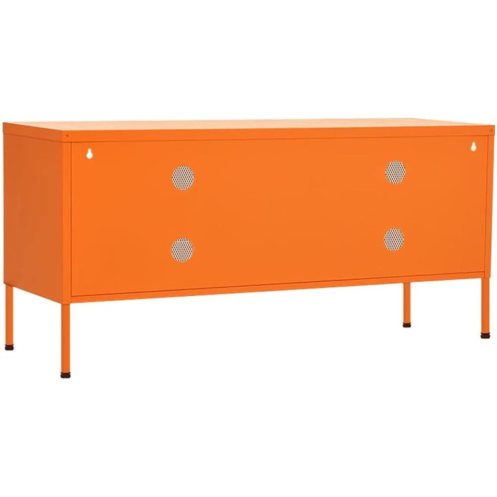 vidaXL ТБ тумба з 2 ґратчастими дверцятами, сталева, антрацит, 105x35x50 см – низький комод, телевізійна тумба, меблі для вітальні