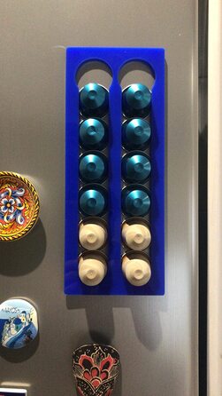 Набір із 2 тримачів для 24 кавових капсул COVERBAGBCN, сумісних із Nespresso, метакрилат, білий, універсальний спосіб кріплення