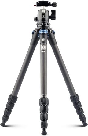 SIRUI AM-225+B-00K Карбоновий штатив для фотоапарата, 127,3 см, легкий туристичний трипод із 360° панорамною кульовою головкою, макс. навантаження 6 кг