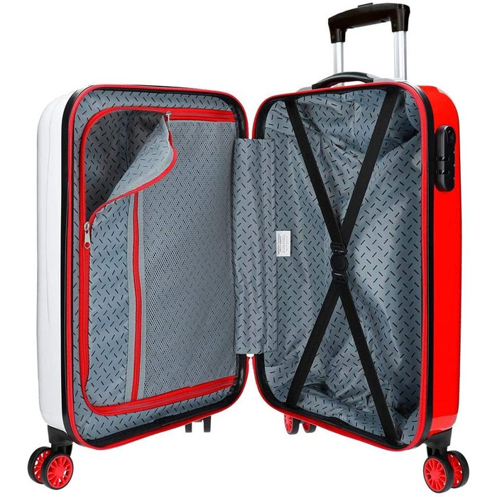 Дитяча валіза Disney Cars, кабінна, 34x55x20 см, ABS, з кодовим замком, 32 л, 2,5 кг, 4 колеса, багатоколірна