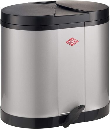 Сортувальний кошик Wesco Öko-Sammler 170, 2 x 15 л, пластик, сріблястий