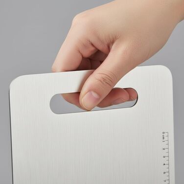 Дошка обробна з нержавіючої сталі 304, 29x20 см - BPA-free, антибактеріальна, для кухні, м'яса, фруктів