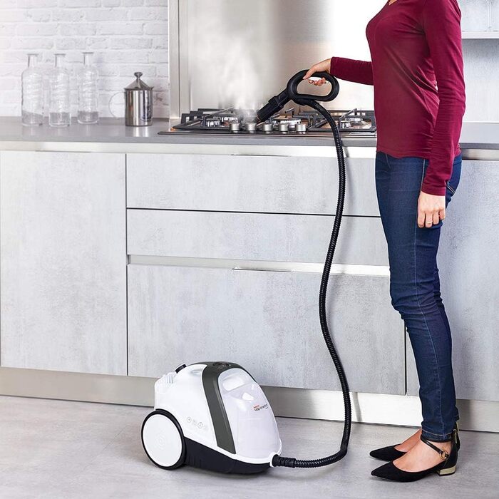 Парова швабра Polti Vaporetto Smart 120 з високотисковим бойлером, 4 бар, знищує 99,99% вірусів, мікробів і бактерій, 14 насадок