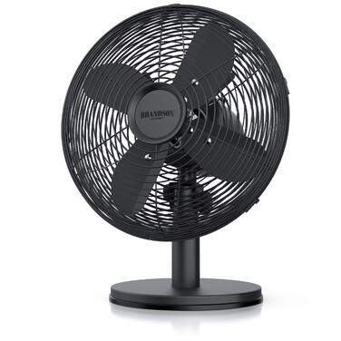 Вентилятор настільний Brandson мідний, 3 швидкості, з коливанням 80°, металевий корпус, чорний матовий