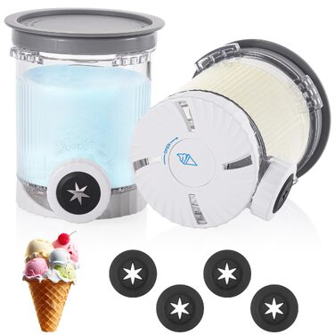 Контейнери Hejo для Ninja Creami Deluxe (4 шт) 680 мл, для NC500/NC501/NC701eu - контейнери для морозива з кришкою