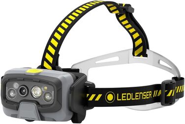 Налобний ліхтар Ledlenser HF8R Work, 1600 люмен, LED, акумуляторний, водонепроникний IP68, з червоним світлом, чорний/жовтий, для роботи та активного відпочинку