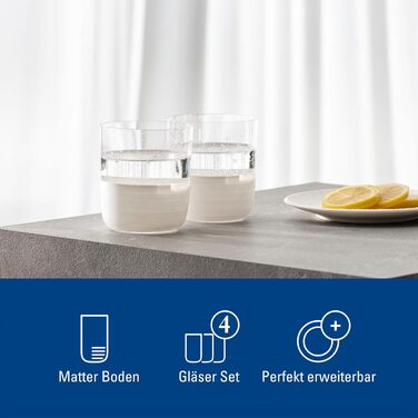 Набір склянок для віскі Villeroy & Boch Manufacture Rock Blanc (4 шт.), кришталеве скло, ручна робота, білий колір