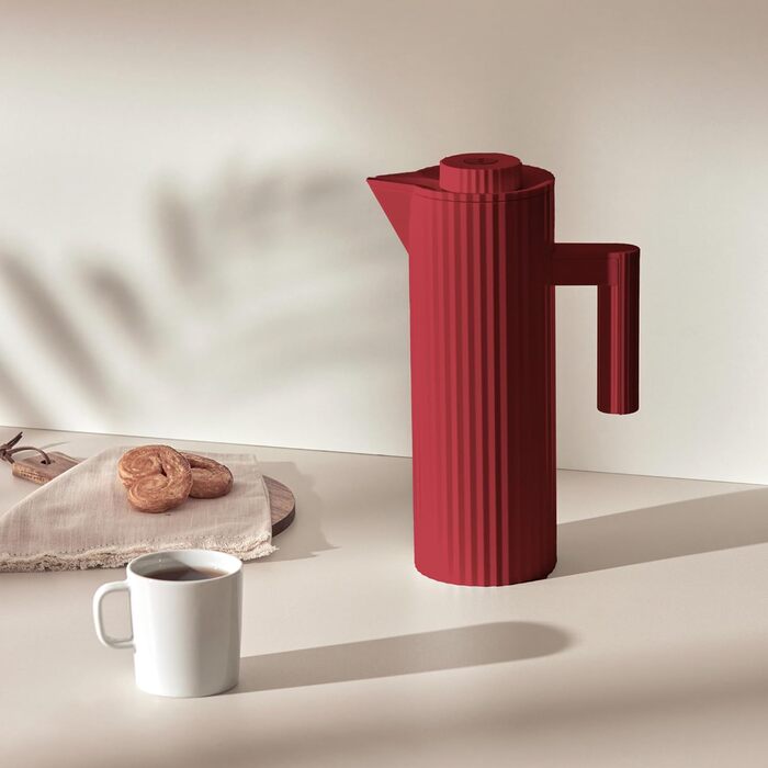 Термос Alessi Plissé MDL12 G - дизайн, 1 л, червоний, з термопластику