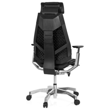 Крісло офісне GENIDIA PRO шкіряне чорне hjh OFFICE