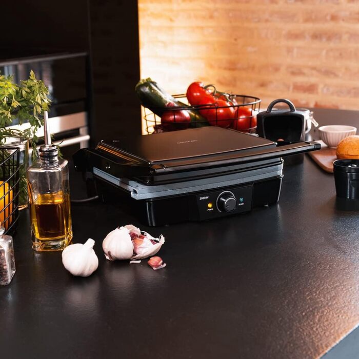 Електричний гриль Cecotec Rock’nGrill 2000 Stone Ceramic Mix&Grill, 2000 Вт, з решіткою, плитою та сендвічницею, керамічне покриття, збірник жиру