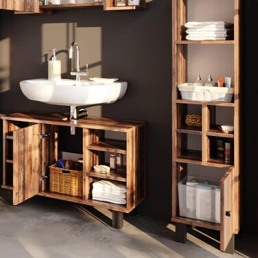 Висока шафа Vicco Fynn, дуб рустикальний, 30x130,6 см, з малою дверцятами