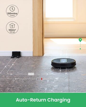 Робот-пилосос Vactidy Nimble T6 з потужністю 2800 Па, автономія 120 хв, керування через Alexa, Google Assistant, Siri та мобільний додаток, чорний