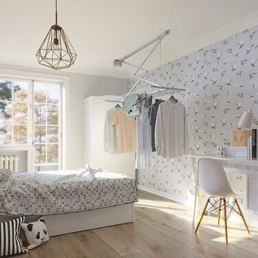 Сушарка для білизни Foxydry Mini, вертикальна, складана, алюміній і сталь, 128x54x25 см, сіра