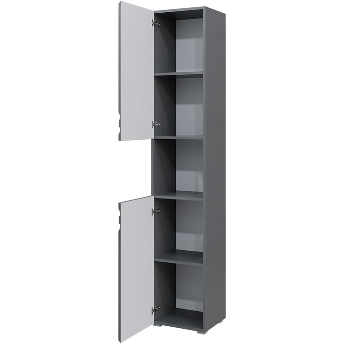 Шафа для ванної Vicco Freddy, антрацит глянець, 36x190,5 см, пенал