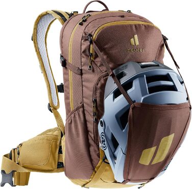 Жіночий велосипедний рюкзак Deuter Attack 18 SL з протектором, колір Raisin-almond, 18 л