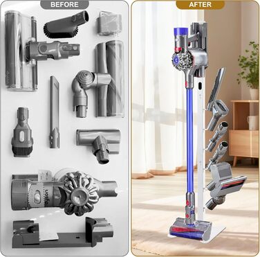 Підставка для пилососа OUTBROS, сумісна з Dyson V15/V12/V11/V10/V8/V7/V6, металева стійка для аксесуарів, чорна