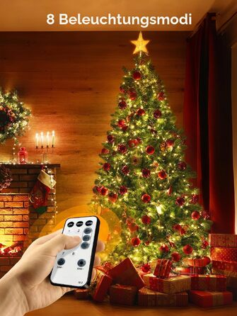 Світлодіодна гірлянда для вулиці 30м, 300 LED вогників для новорічного та різдвяного декору (теплий білий колір)