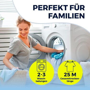 Сушарка для білизни EASYmaxx Falt XXL, телескопічна, 2.6 м, з роликами, для простирадл і рушників, для використання в приміщенні та на вулиці, без електрики