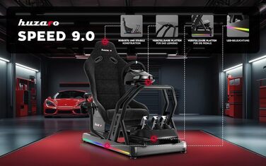 SIM-рейсинг кокпіт huzaro Speed 6.0 з кріпленням для монітора до 50