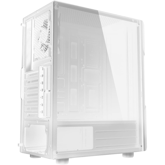 Ігровий корпус Spirit of Gamer Clone III білий, ATX/mATX/ITX, з підсвічуванням RGB, скляна бічна панель, 2 вентилятори 120 мм (1 ARGB), корпус для ПК