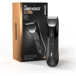 MANSCAPED™ The Lawn Mower® 4.0 PRO – тример для інтимної зони та тіла чоловічий, водонепроникний, SkinSafe™ лезо, USB-C та бездротова зарядка, з блокуванням для подорожей