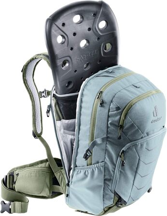 Жіночий велосипедний рюкзак Deuter Attack 18 SL з захистом, 18 л, шавлія/хакі