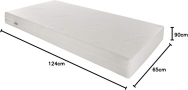 Дитяче ліжечко Love For Sleep Jacob 120x60 см з матрацом Aloe Vera, дерев'яне, букове, для новонароджених, що трансформується, бортики, дитяче ліжко