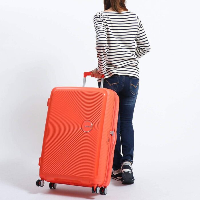 Валіза American Tourister Soundbox Spinner L, розширювана, 97 см, 110 л, жовта, TSA замок