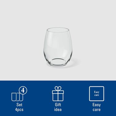 Набір склянок для води Villeroy & Boch Entree, 4 шт по 250 мл, прозоре кришталеве скло