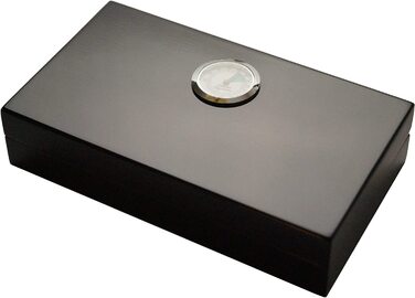 Міні-хумідор GERMANUS чорний з кедровим деревом, комплект із буклетом GERMANUS Humidor Brevier