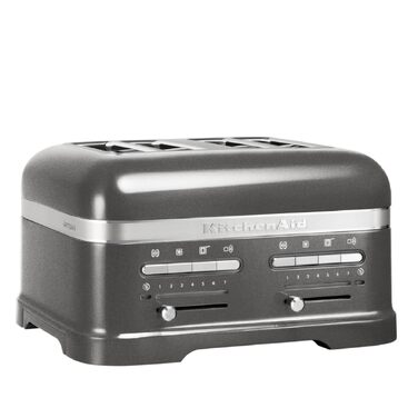 Тостер KitchenAid Artisan 5KMT2204 (Pebble Palm) на 4 тости, сріблястий