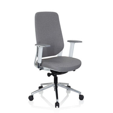 Офісне крісло / поворотне крісло CHIARO T4 WHITE тканина сіра hjh OFFICE