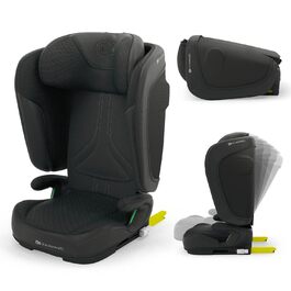 Автокрісло Kinderkraft UNITY 2 i-Size, 100-150 см, 3,5-12 років, регульована підголівник, AIR FLOW, 5 положень спинки, чорний