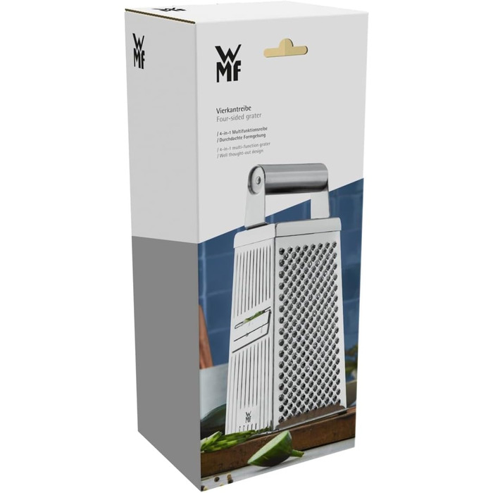 Терка для овочів WMF Gourmet Vierkantreibe з нержавіючої сталі Cromargan, 4-гранна, 8 x 24 см