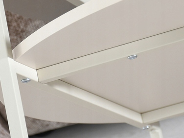 Журнальний стіл Mebel-Partner круглий, 80 x 80 x 45 см, кремовий