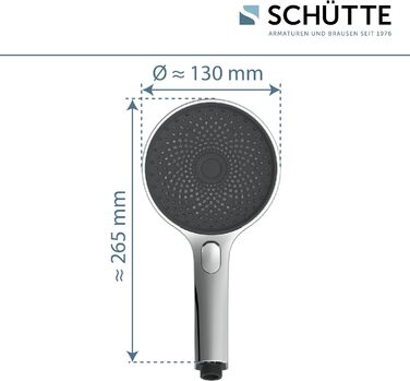 Душова лійка SCHÜTTE SAMOA RAIN, 3 режими, антикальк, 300 форсунок, хром, технологія Samtstrahl