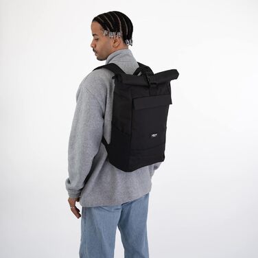 Рюкзак LARKSON Rolltop з відділенням для ноутбука, водостійкий, універсальний, чорний, для жінок і чоловіків, для університету, роботи, велосипеда, подорожей