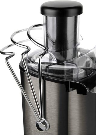 Соковижималка BLACK+DECKER BXJE600E, 600 Вт, для овочів і фруктів, з нержавіючої сталі, 62 мм, 2 швидкості, 2 контейнери для соку та м’якоті