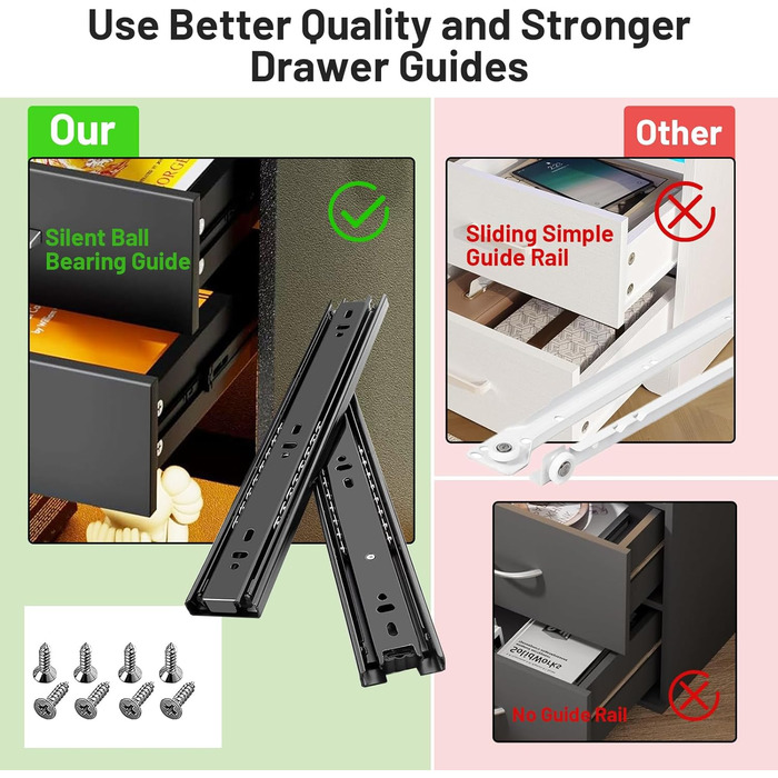Тумба приліжкова чорна з розеткою та LED-підсвіткою, 2 шухляди, для ліжка-бокспрінг, матова, 40x35x60 см