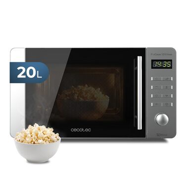 Мікрохвильова піч Cecotec Proclean 5010 Inox Wave, 20л, 1150 Вт, нержавіюча сталь, 8 програм, LED-дисплей