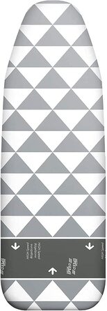Чохол для прасувальної дошки arteneur® 110x30 см, термостійкий, з гумкою, сертифікат OEKO-TEX 100, для парових прасок і станцій, розмір S, трикутний візерунок, вироблено в Німеччині