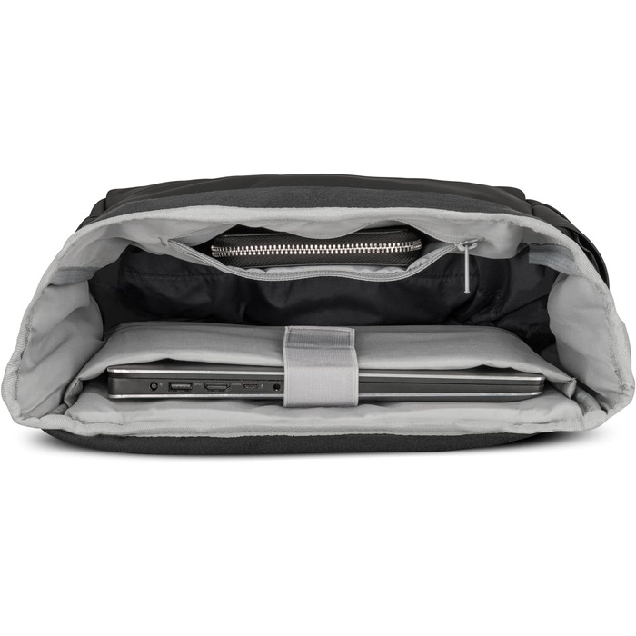 Рюкзак Johnny Urban Harvey Medium чорний, роллтоп 15л, водостійкий, для ноутбука, для міста, унісекс
