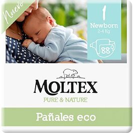 Екологічні підгузки Moltex Pure & Nature, розмір 1 (2-5 кг), 88 шт