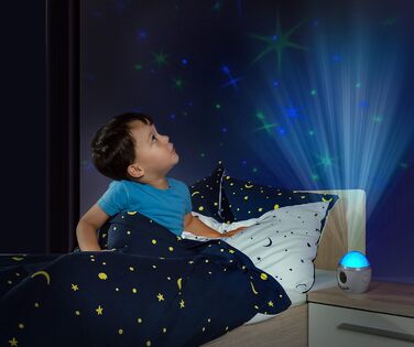 Нічник MyMagicStarlight зі зірковим проєктором та музикою, пластик, білий, 1 шт.