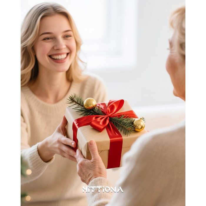 HITTIONA 5-в-1 Airstyler + Фен-щітка для волосся з іонізацією 110 000 об/хв, Автоматичний локон, Без термопошкоджень, Швидке сушіння та об'єм, Професійний стайлер для всіх типів волосся + Чохол для подорожей, Колір: Вишнево-червоний