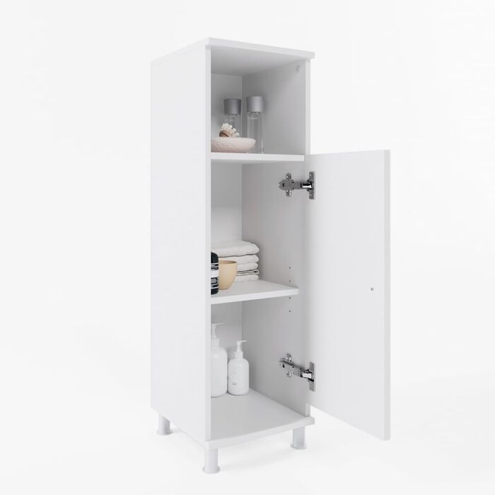 Пенал для ванної Vicco Fynn, білий, 30x95 см, шафа для зберігання