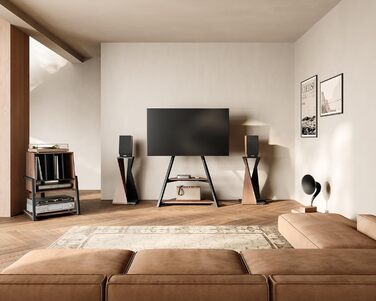 Стіл-полиця FITUEYES DESIGN Eiffel для програвача та вінілових платівок, сучасний елегантний Hi-Fi стелаж