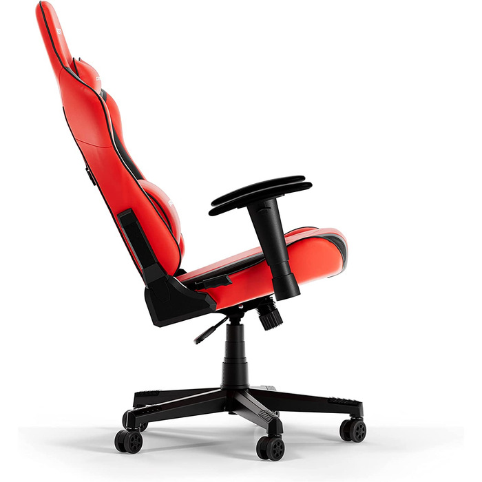 Ігрове крісло DXRacer PRINCE L червоно-чорне, оригінал, PVC шкіра